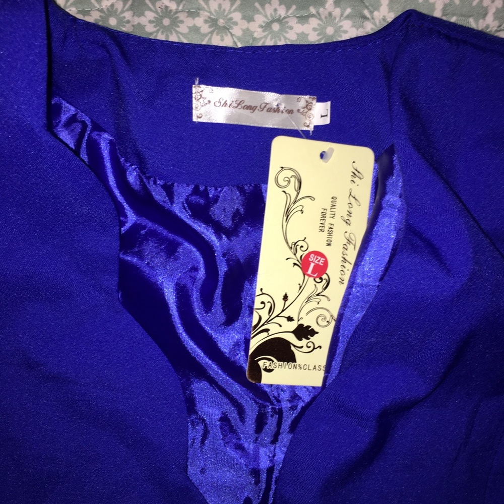 Blue over coat